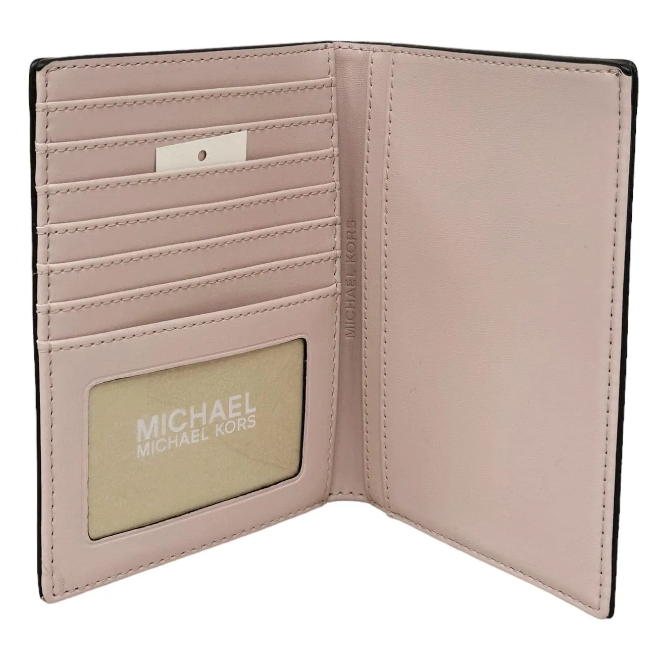 Michael Kors Jet Set Travel Medium Passport Wallet ID Holder Dark Powder Blush