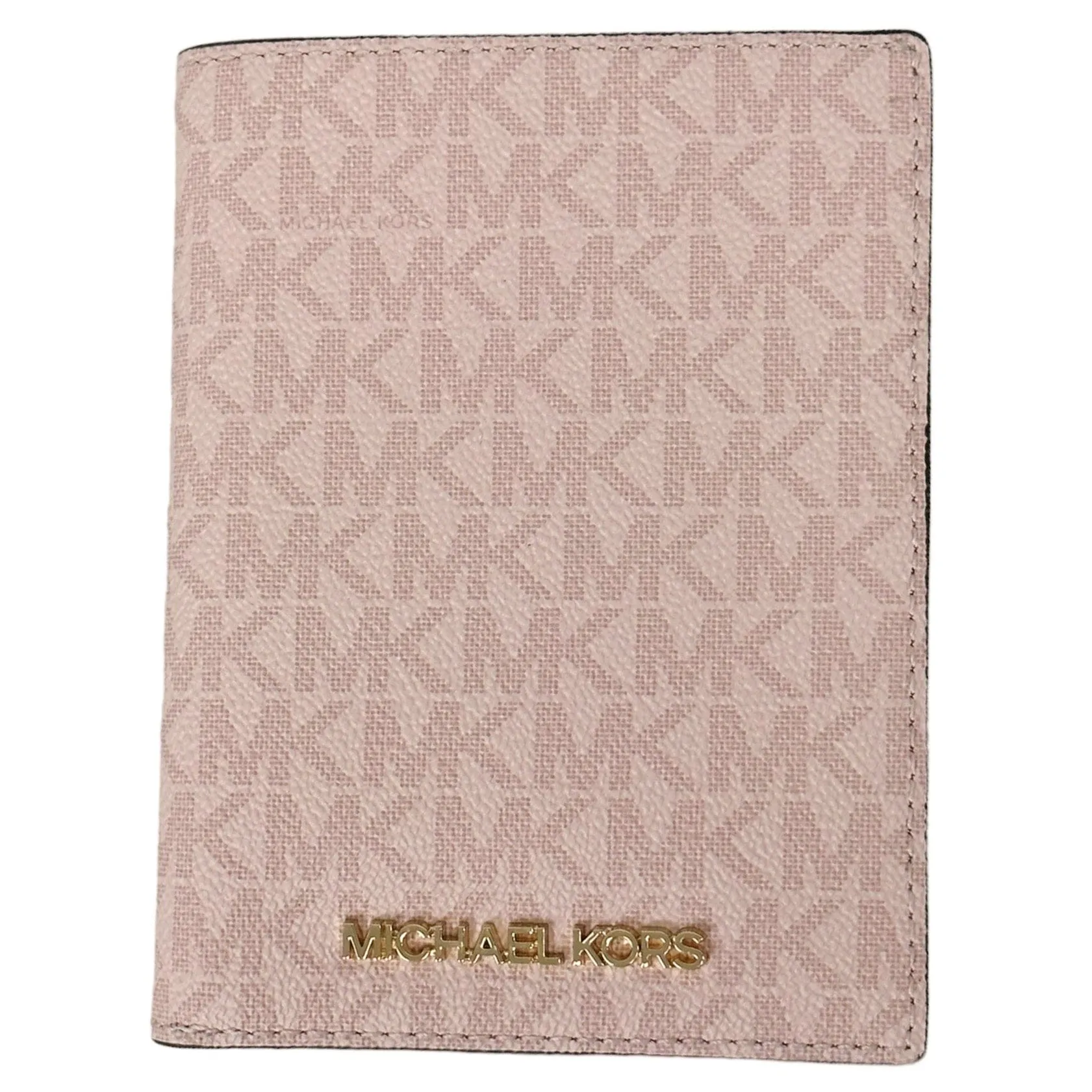 Michael Kors Jet Set Travel Medium Passport Wallet ID Holder Dark Powder Blush