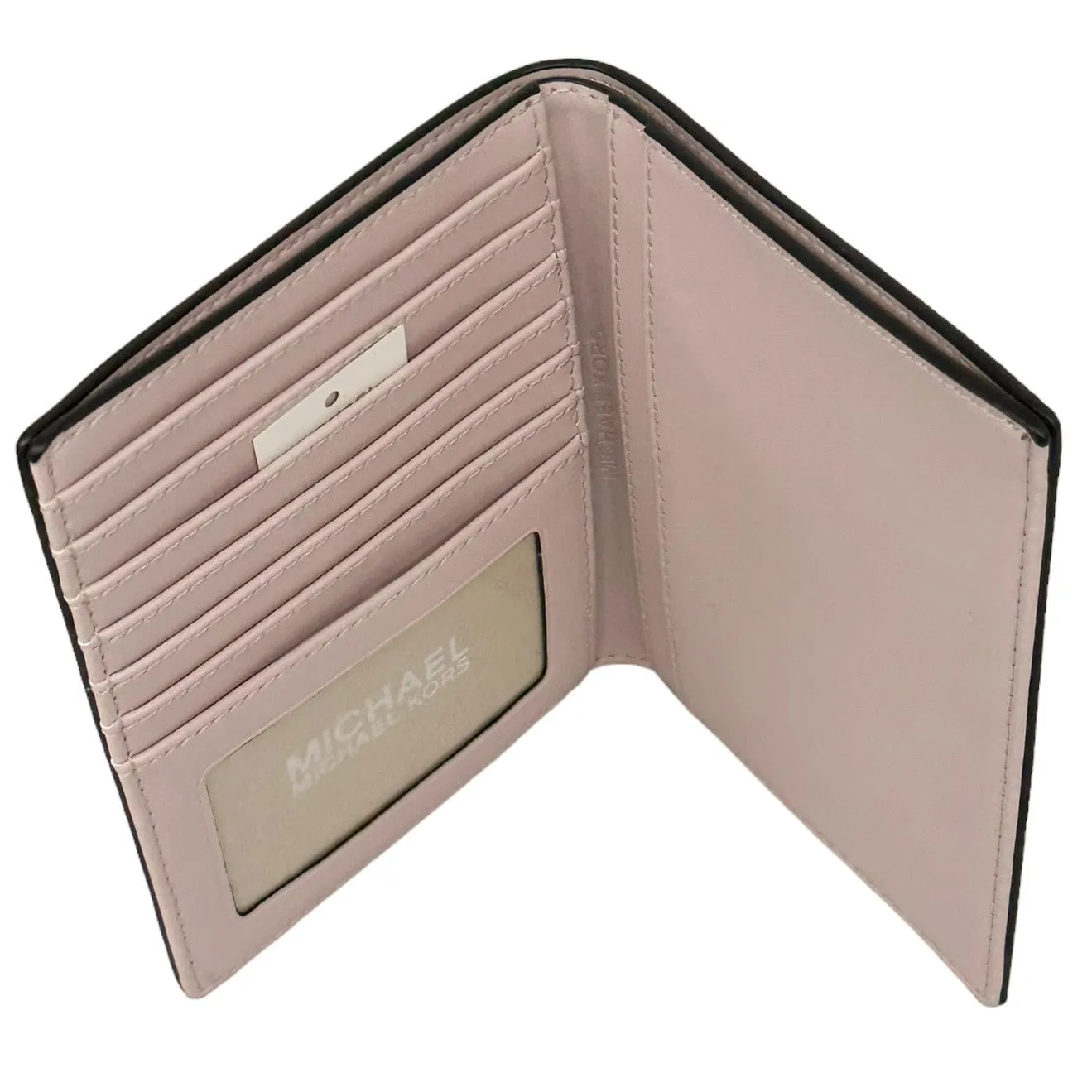 Michael Kors Jet Set Travel Medium Passport Wallet ID Holder Dark Powder Blush