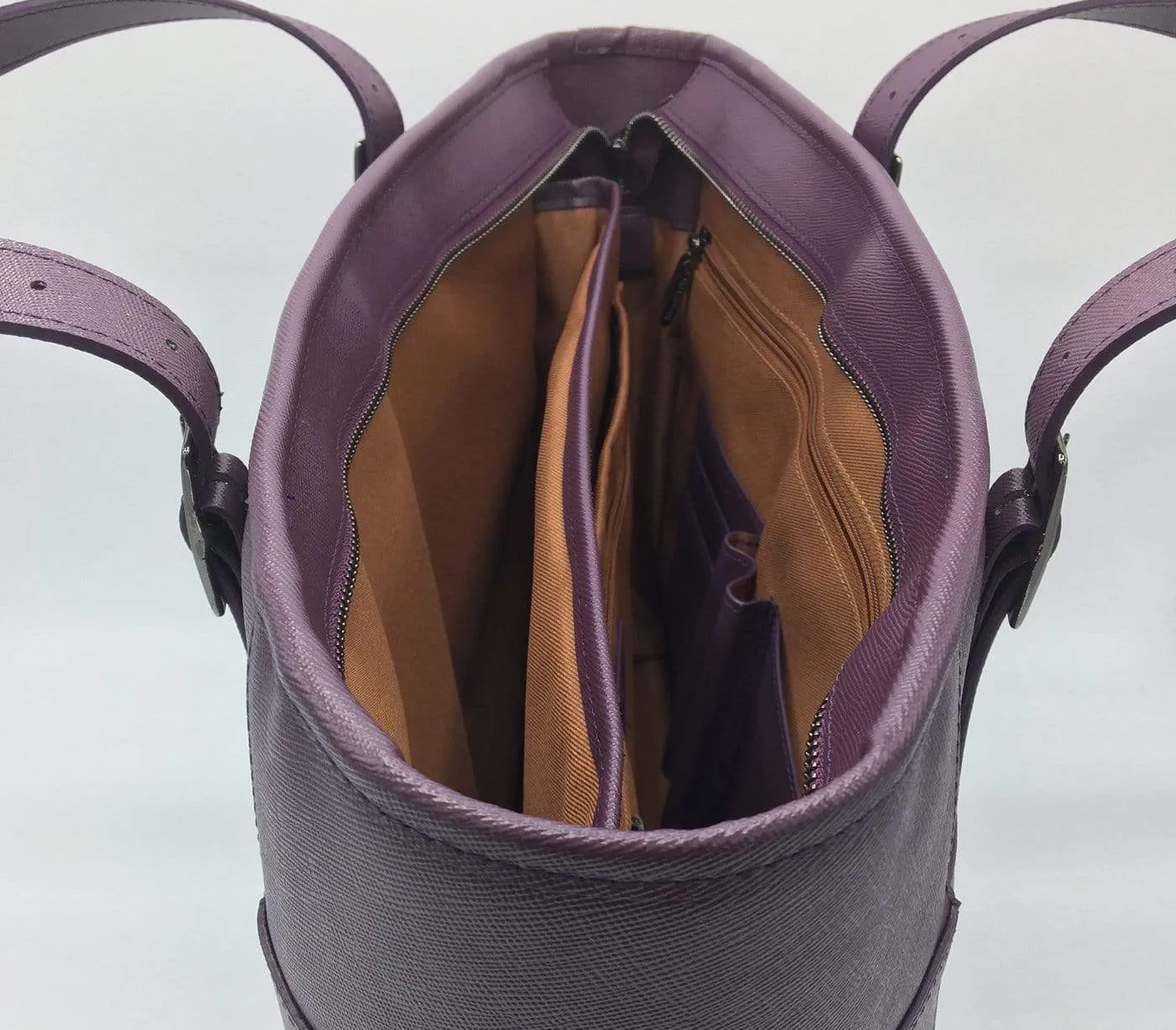 Miley Vegan Leather Laptop Bag | Purple