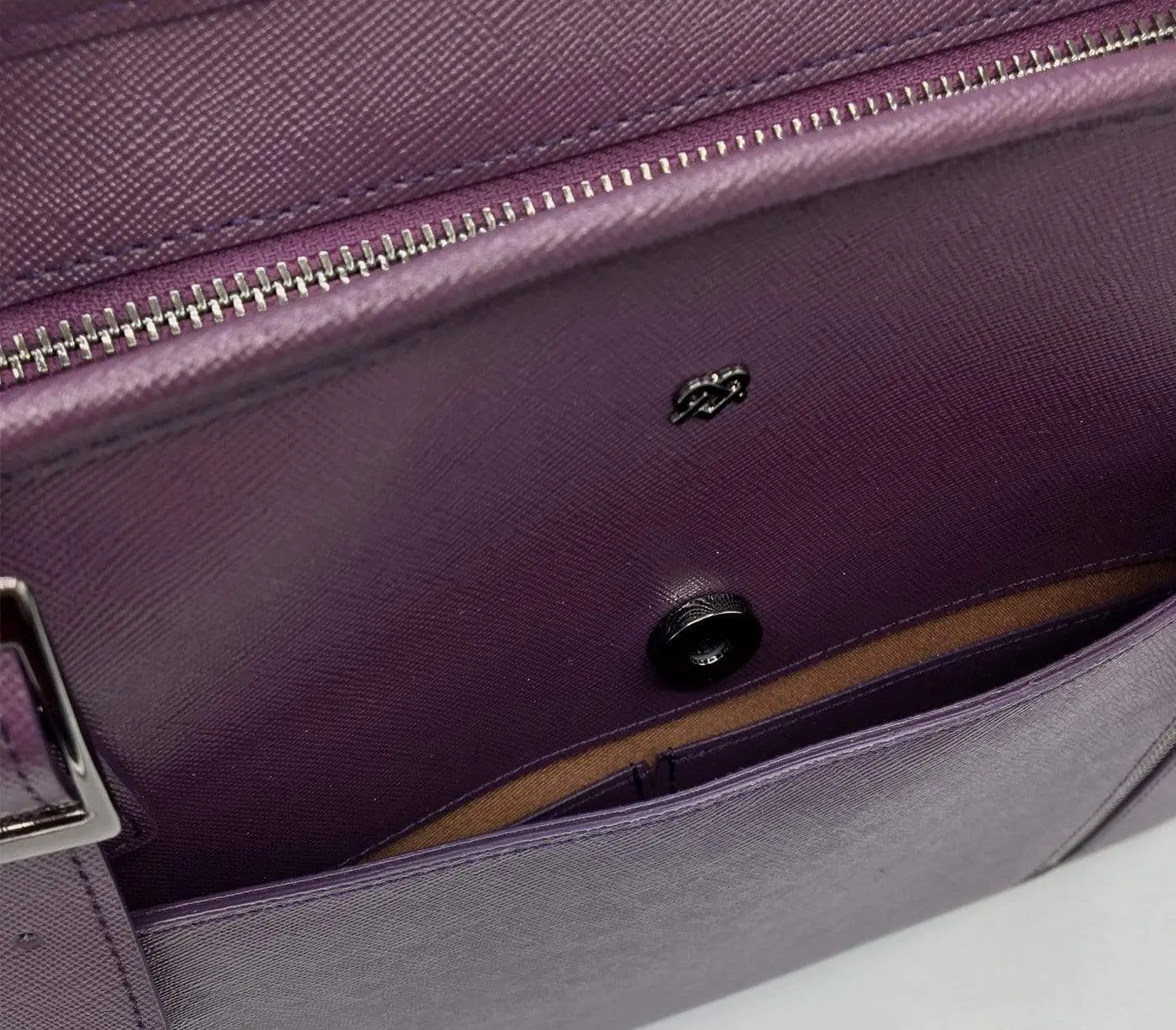 Miley Vegan Leather Laptop Bag | Purple