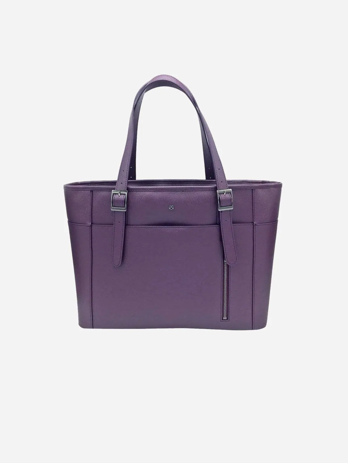 Miley Vegan Leather Laptop Bag | Purple