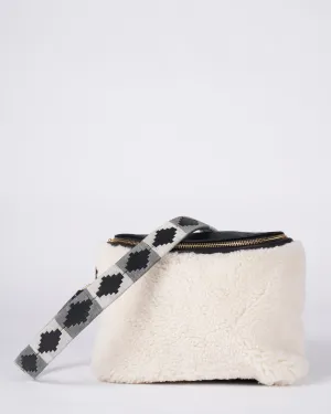mini crock and natural shearling mini windbourne - black olive/natural