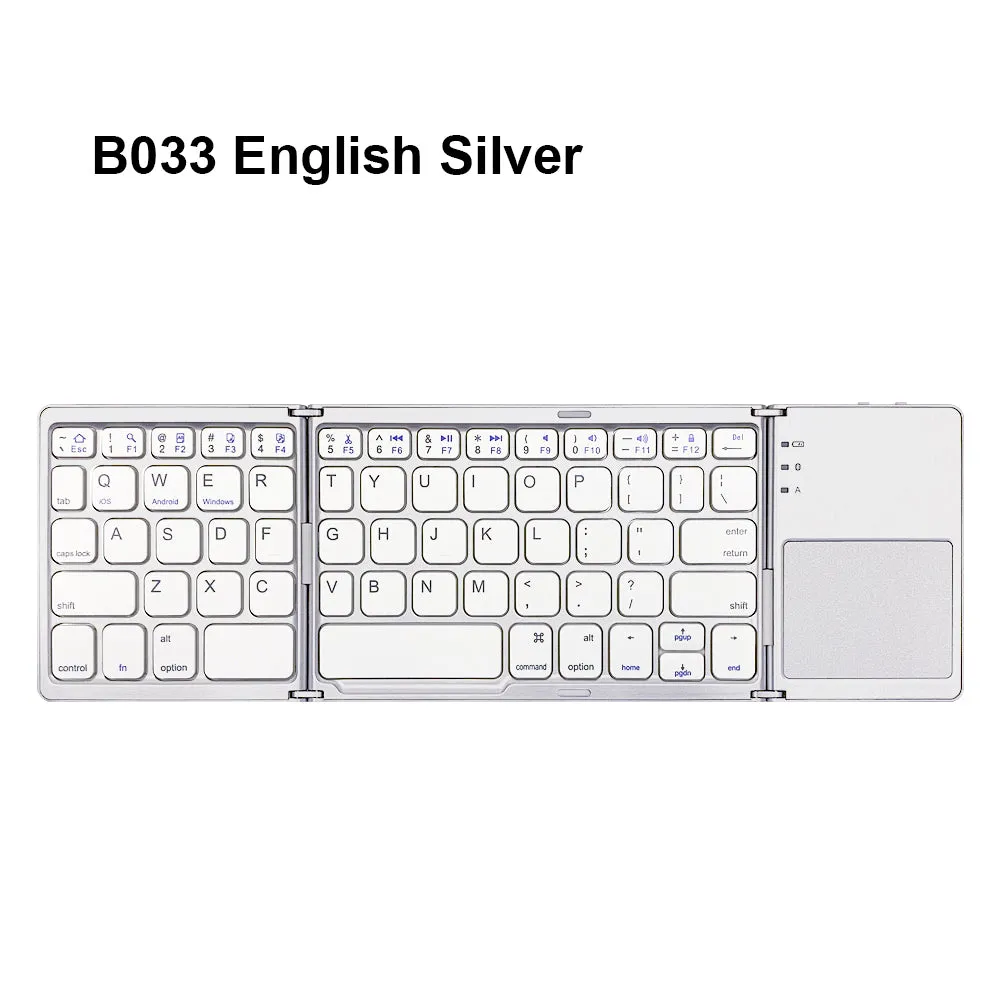 Mini Folding keyboard with Touchpad Wireless Bluetooth Keyboard - Jennyhome