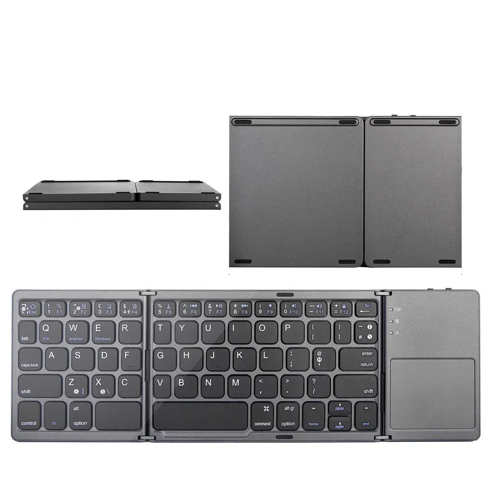 Mini Folding keyboard with Touchpad Wireless Bluetooth Keyboard - Jennyhome