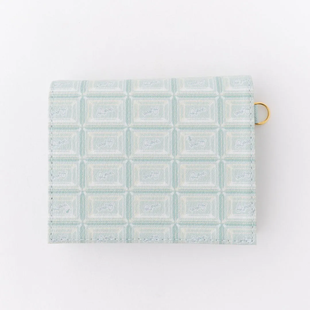 Mint Chocolate Leather Flap Short Wallet【Japan Jewelry】