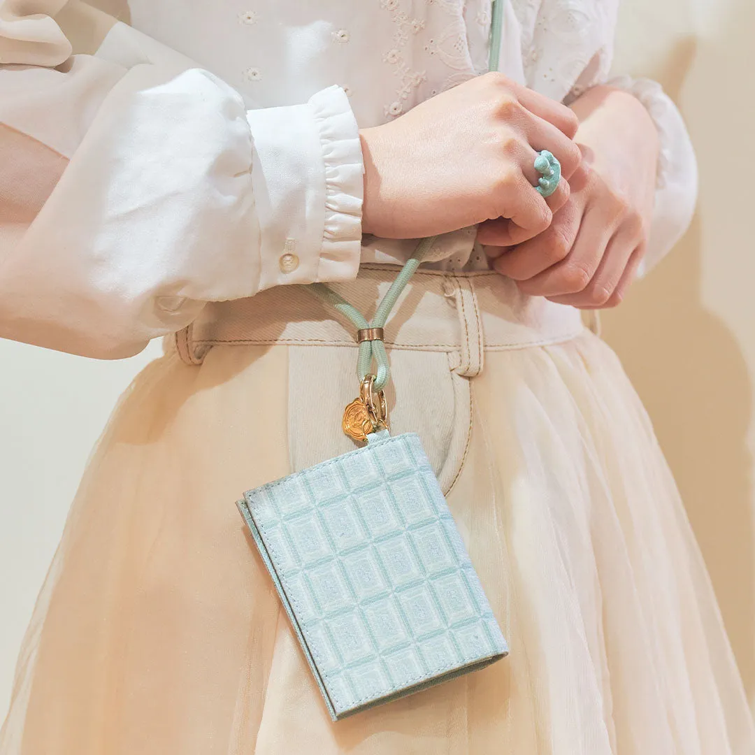 Mint Chocolate Leather Flap Short Wallet【Japan Jewelry】