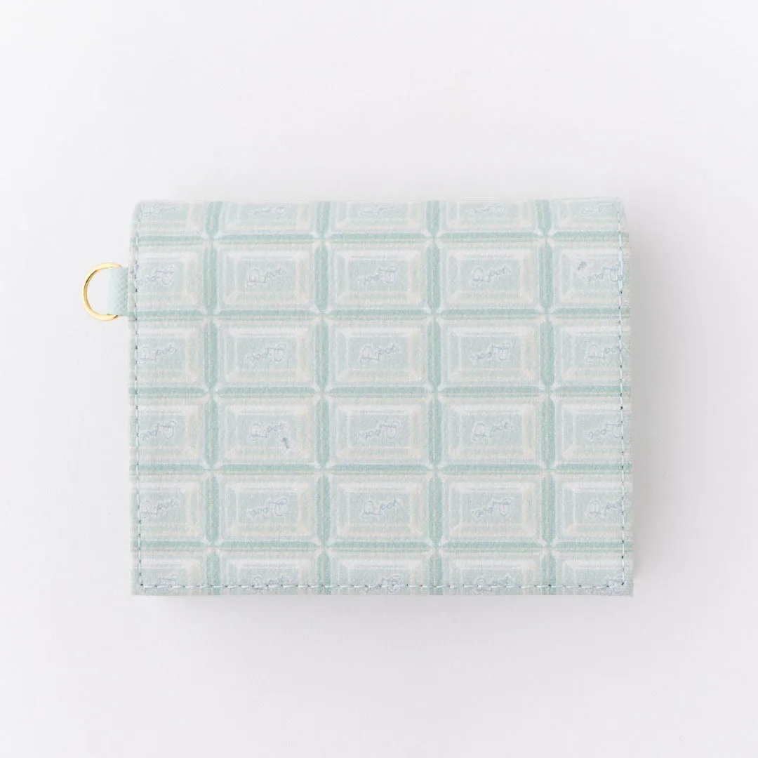 Mint Chocolate Leather Flap Short Wallet【Japan Jewelry】