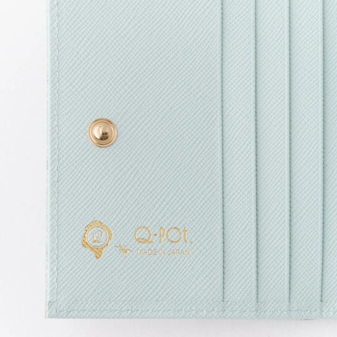 Mint Chocolate Leather Flap Short Wallet【Japan Jewelry】