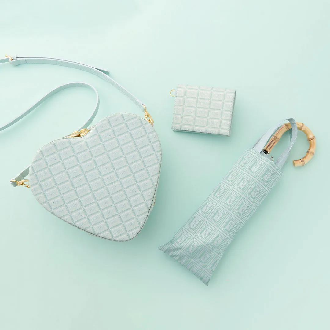 Mint Chocolate Leather Flap Short Wallet【Japan Jewelry】