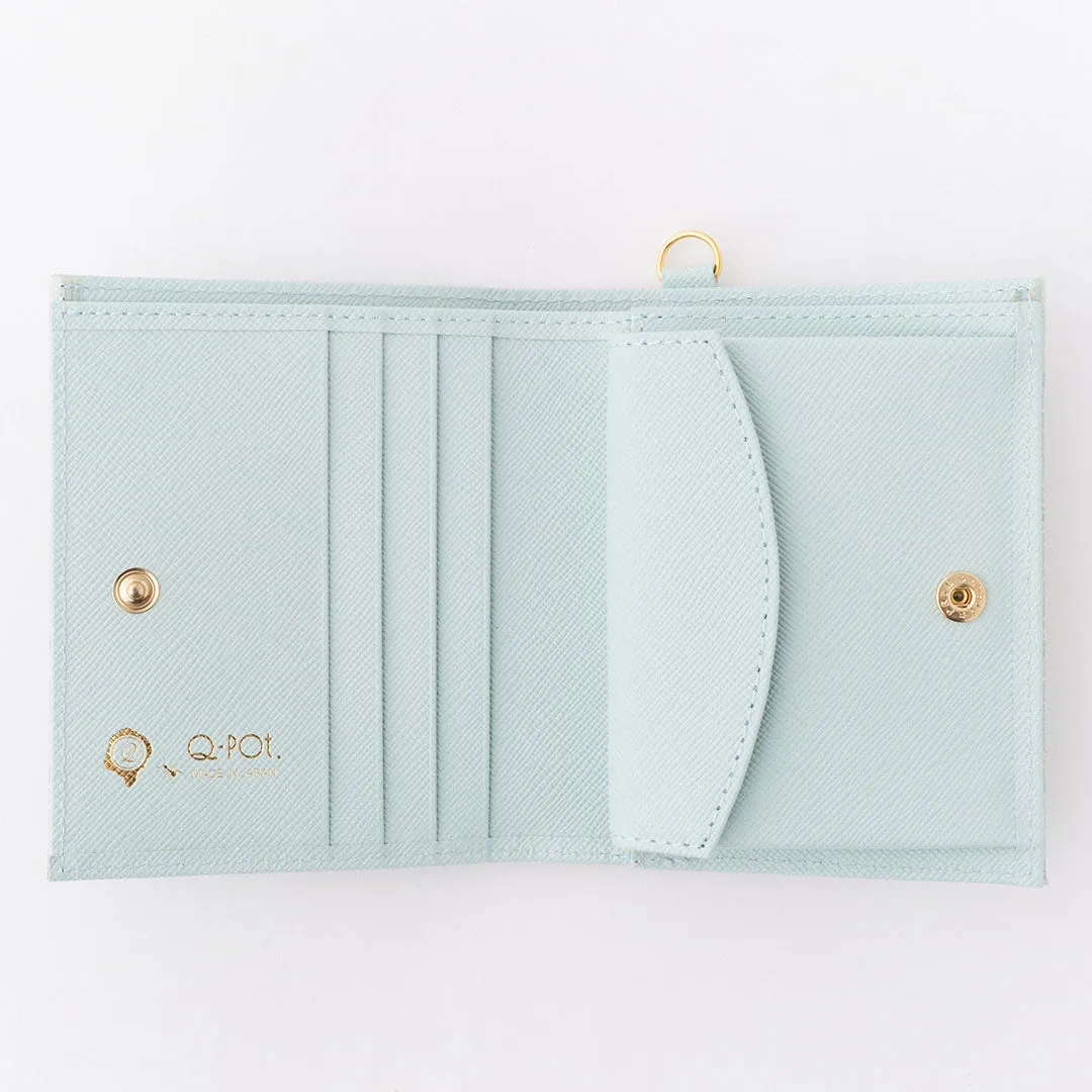 Mint Chocolate Leather Flap Short Wallet【Japan Jewelry】