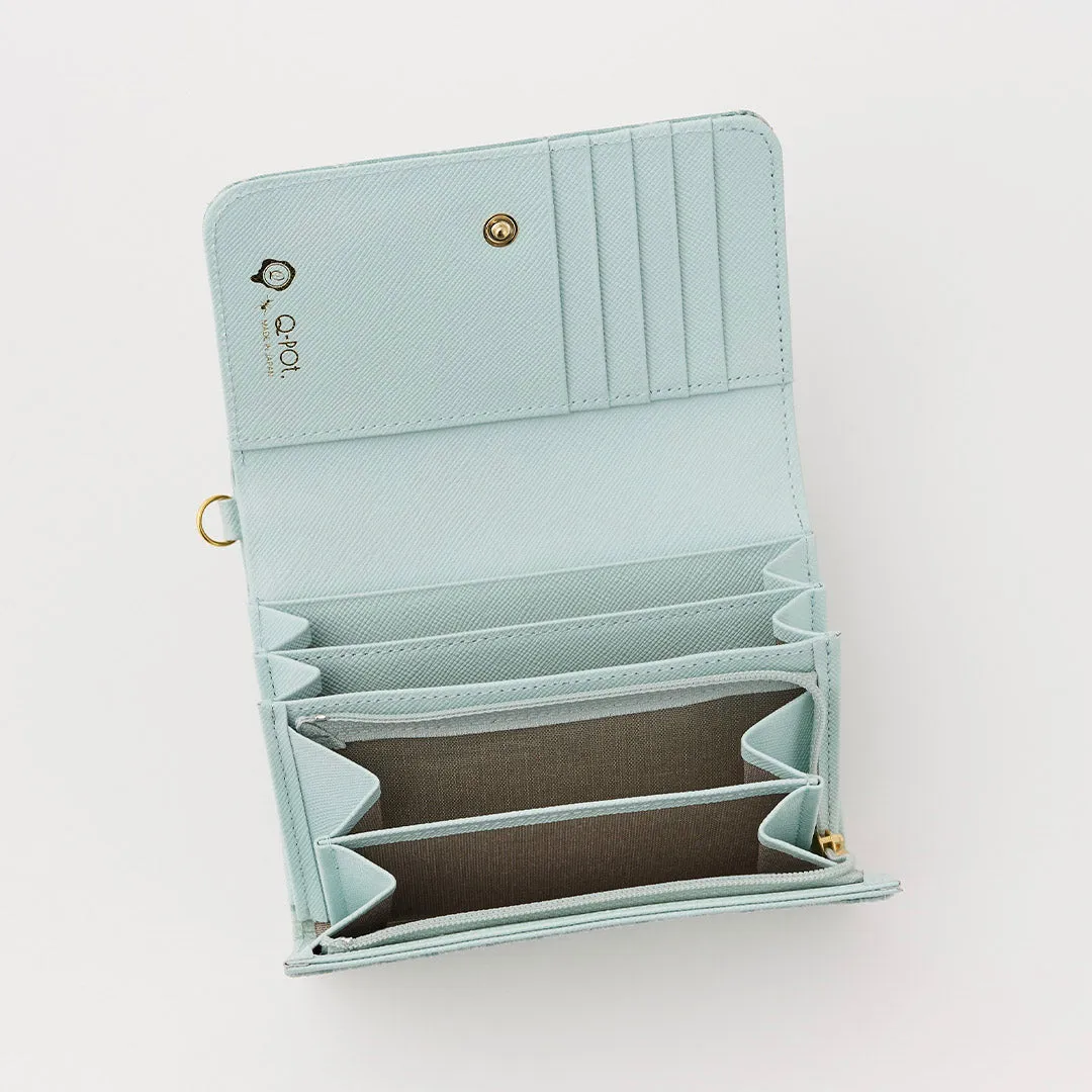 Mint Chocolate Leather Short Wallet【Japan Jewelry】