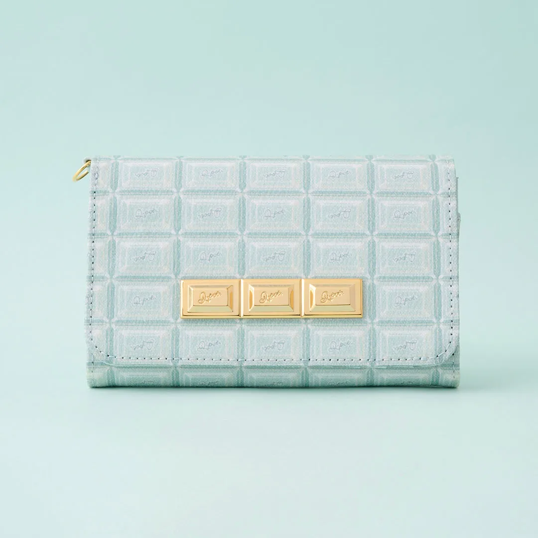 Mint Chocolate Leather Short Wallet【Japan Jewelry】
