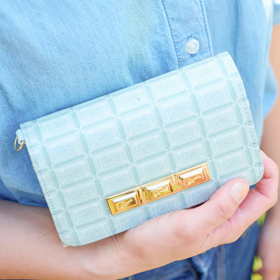 Mint Chocolate Leather Short Wallet【Japan Jewelry】
