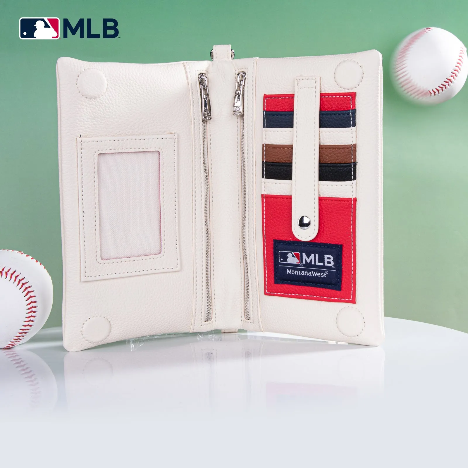 MLB-SX106  MLB Chicago White Sox Team  Bi-Fold Clutch/Crossbody