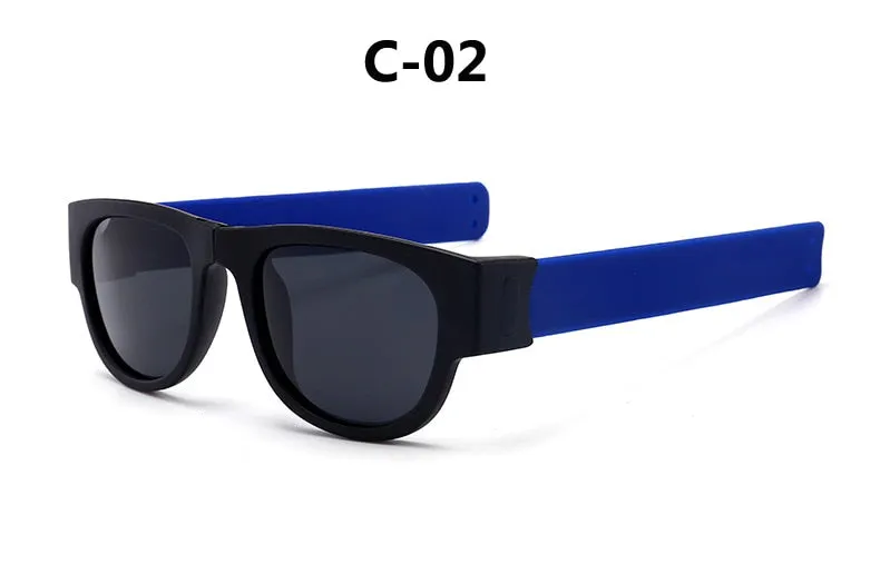 Modern Portable Unisex Slap Wrist Clap Ring Polarized Beach Sunglasses For Outdoor Men Women