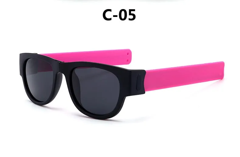 Modern Portable Unisex Slap Wrist Clap Ring Polarized Beach Sunglasses For Outdoor Men Women