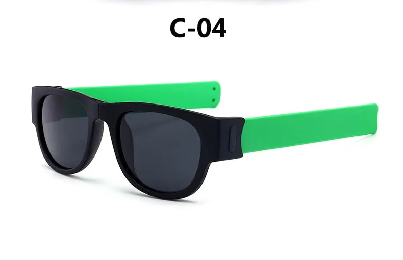Modern Portable Unisex Slap Wrist Clap Ring Polarized Beach Sunglasses For Outdoor Men Women