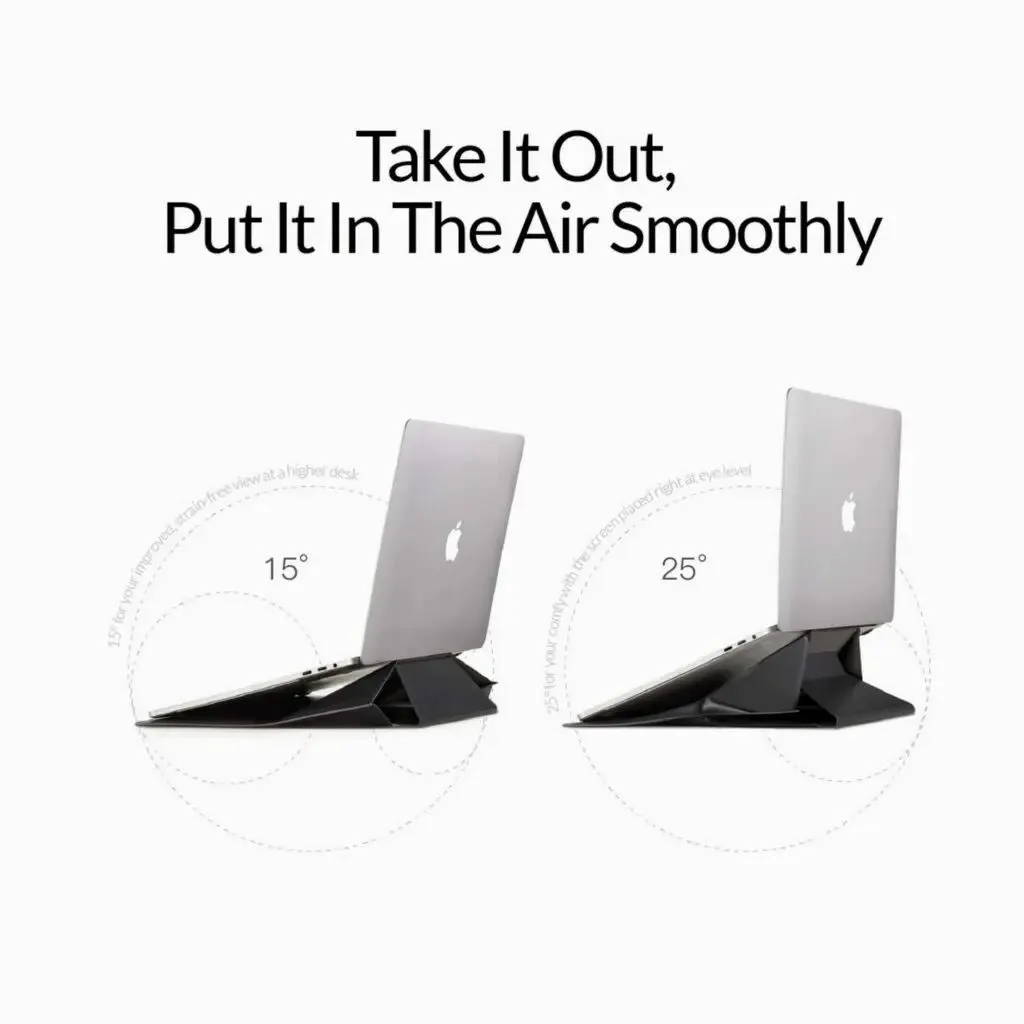 MOFT Laptop Sleeve Case & Laptop Stand for 15-16 inch Laptop, Vegan Leather Laptop Bag with Expandable Storage, 2 Adjustable Angles, Compatible with MacBook Air/Pro