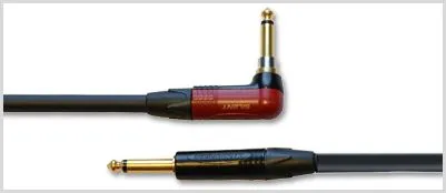Mogami J2RS-33680-J2-3 Silent  Neutrik Black and Gold jacks (one straight one angled)