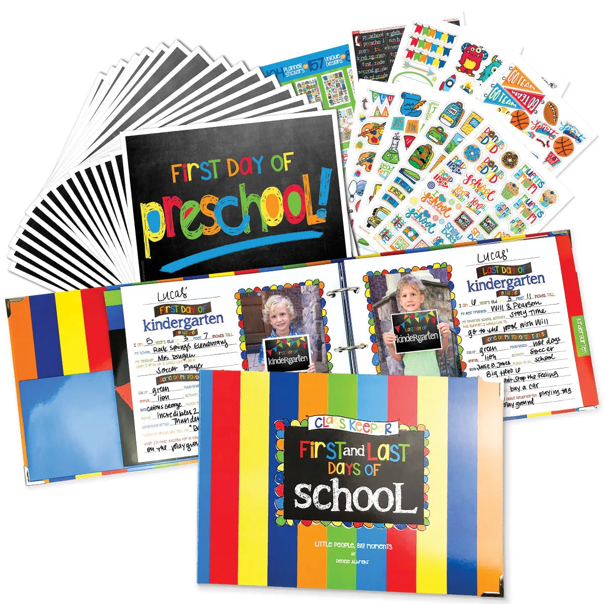 Mom Must-Have School Keepsake Kit | Class Keeper®   Photo Prop Deck   School Stickers