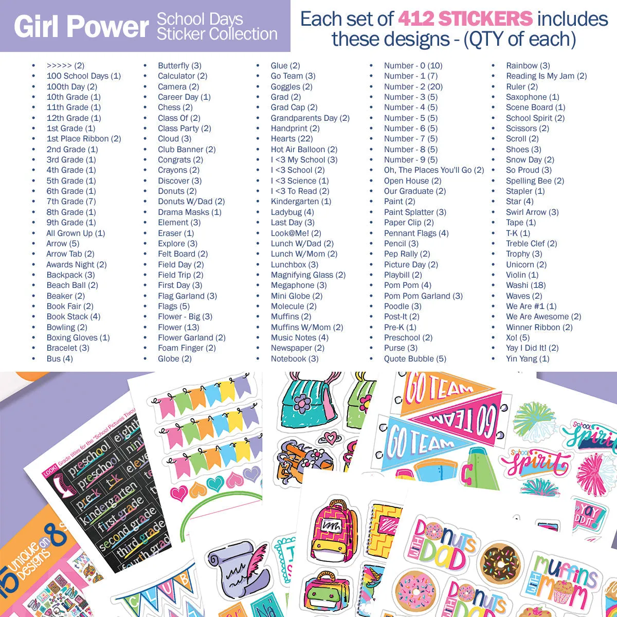 Mom Must-Have School Keepsake Kit | Class Keeper®   Photo Prop Deck   School Stickers
