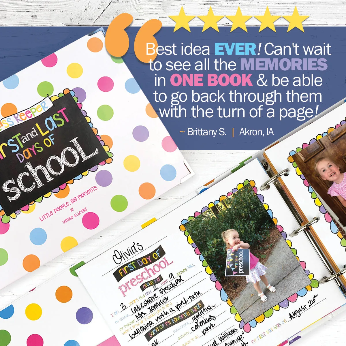 Mom Must-Have School Keepsake Kit | Class Keeper®   Photo Prop Deck   School Stickers