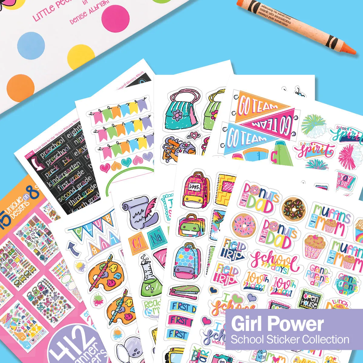Mom Must-Have School Keepsake Kit | Class Keeper®   Photo Prop Deck   School Stickers