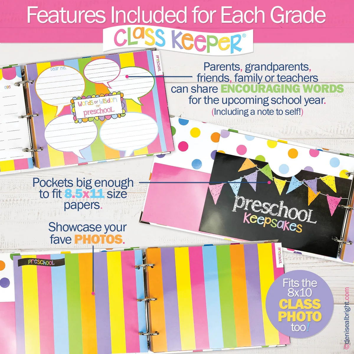 Mom Must-Have School Keepsake Kit | Class Keeper®   Photo Prop Deck   School Stickers