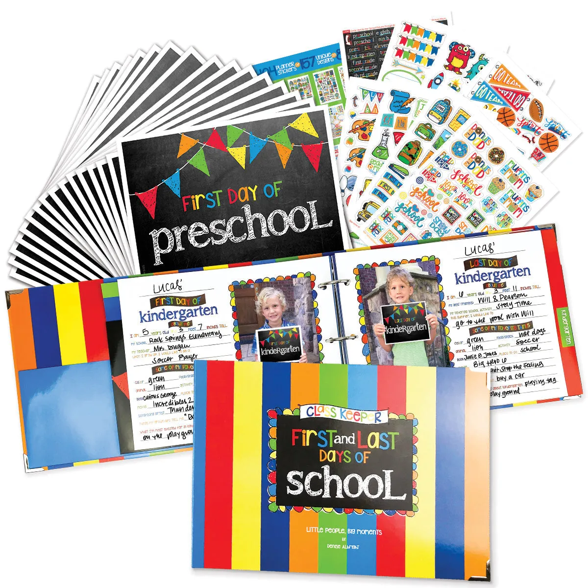Mom Must-Have School Keepsake Kit | Class Keeper®   Photo Prop Deck   School Stickers
