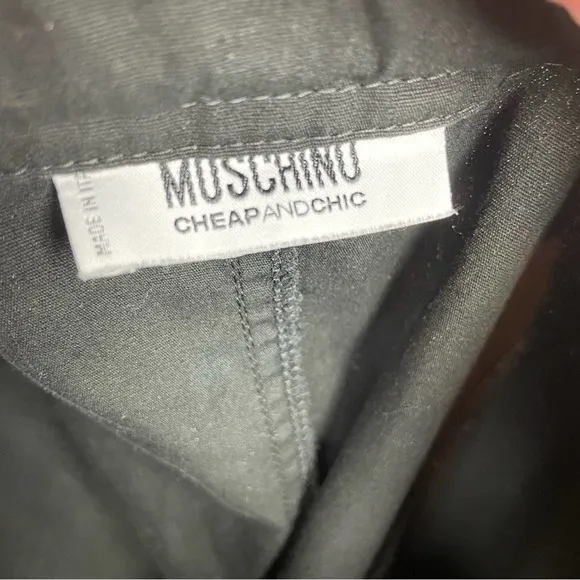 Moschino Black Unlined Kangaroo Pocket Pencil Skirt 8