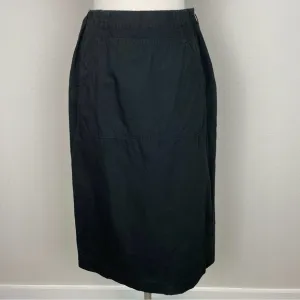 Moschino Black Unlined Kangaroo Pocket Pencil Skirt 8