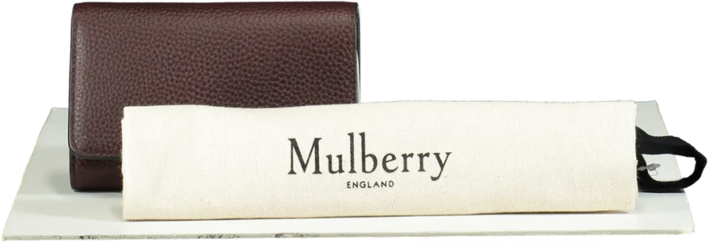 Mulberry Red Medium Darley Oxblood Grained Leather Purse Wallet One Size