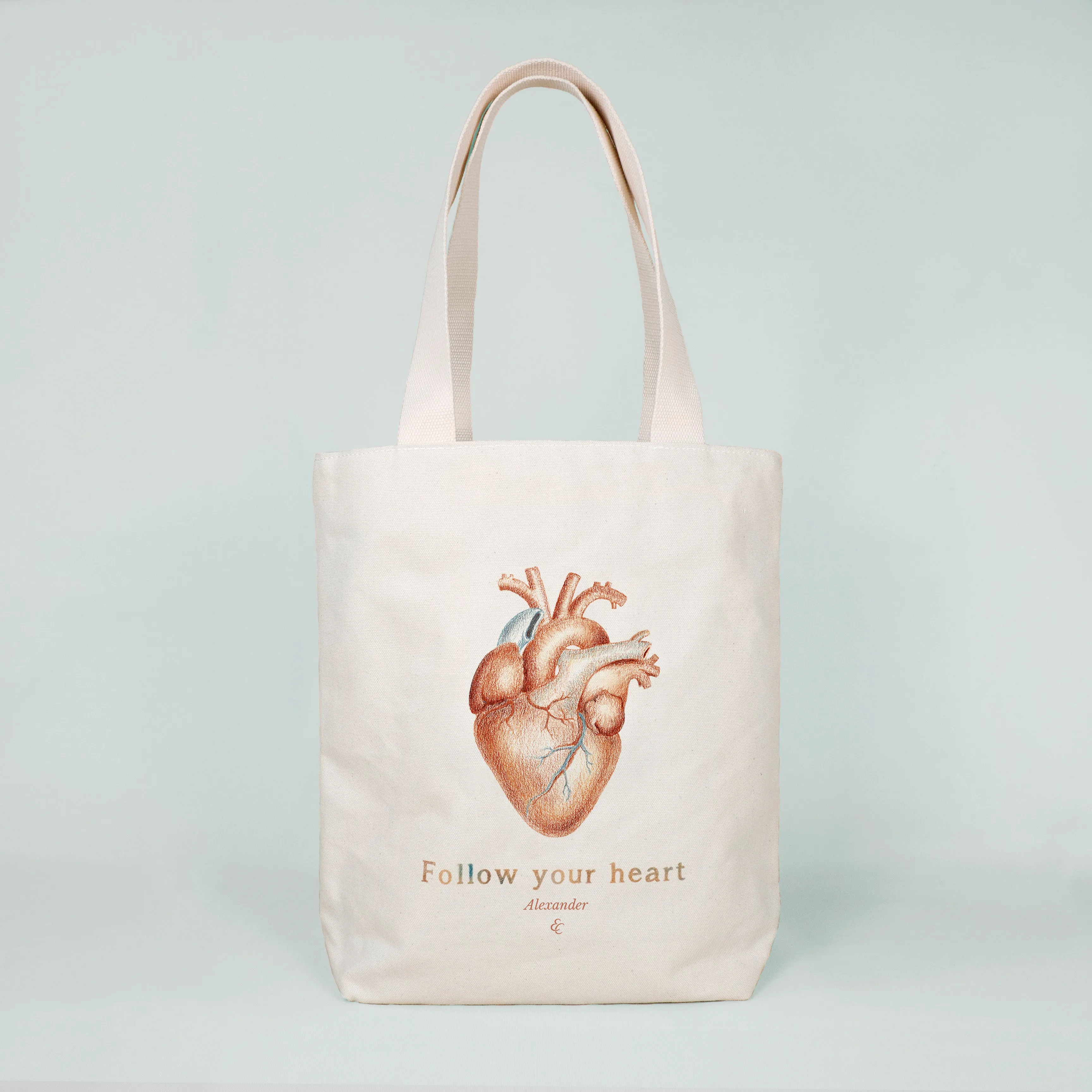 Multi Pocket Canvas Bag - Heart