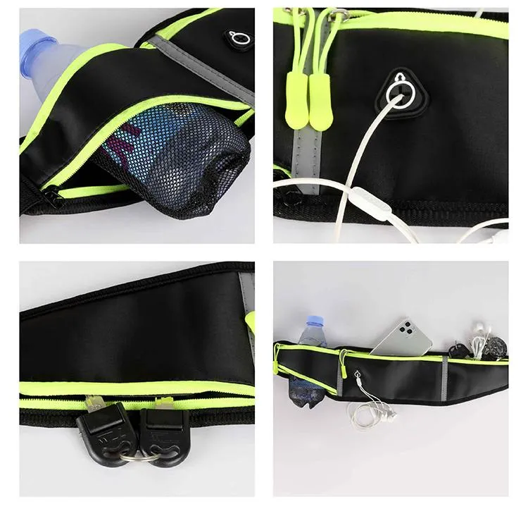 Neon Waist Bag with Water Bottle Pocket