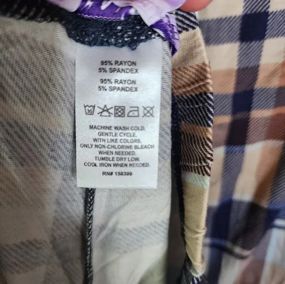 NEW Hale Bob Natural Plaid Pajama Set Size XS