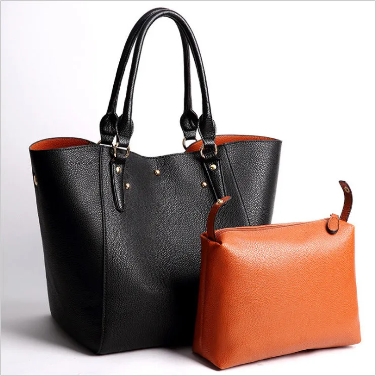 New Retro Large Shoulder Bag Two-piece Package