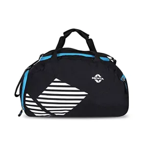 Nivia Polyester Sports Space Bag (Black/Blue)