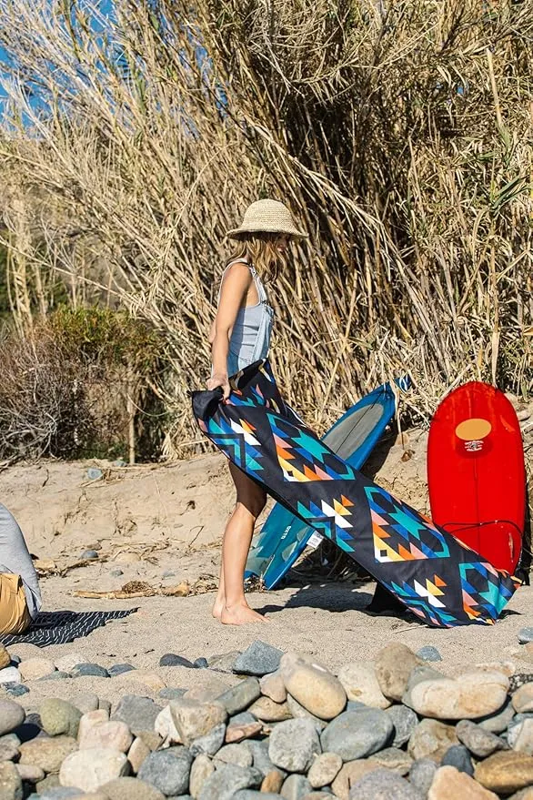 Nomadix Festival Blanket - Perfect for Picnics, Camping, & Lawn Seating - Plush Top & Water Resistant Base - Made with Post Consumer Recycled Materials - Cascades Multi - 60x70