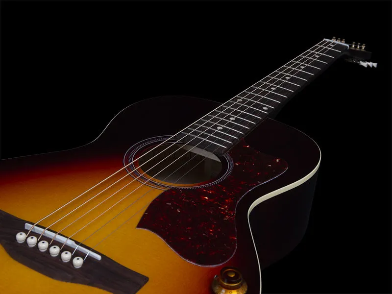 Norman B18 Parlor in Cherry Burst Q-Discrete 049318