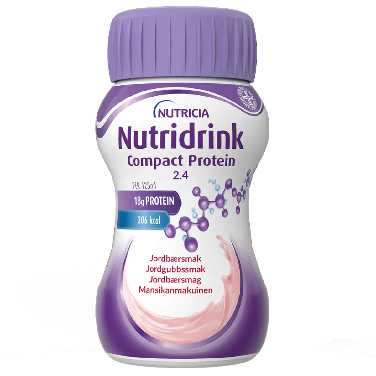 NUTRIDRINK Compact Protein Mansikka 4x125 ml