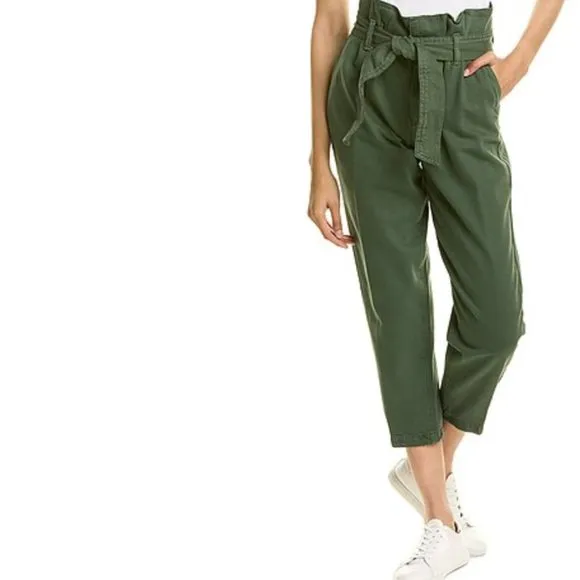NWOT  Blank NYC Secret Garden High Waist Paper Bag Jean GREEN