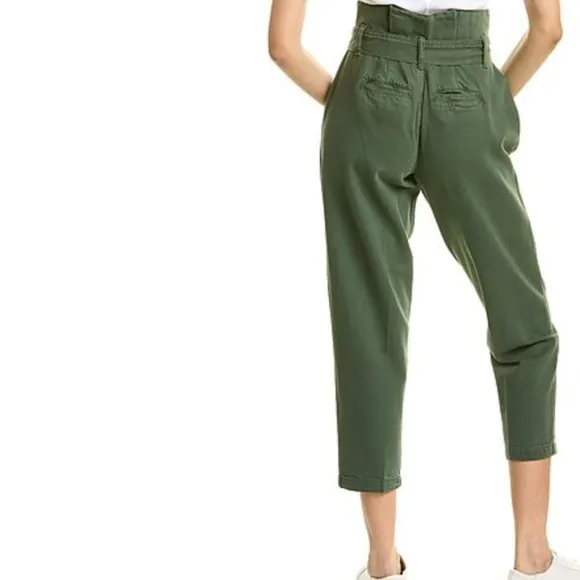 NWOT  Blank NYC Secret Garden High Waist Paper Bag Jean GREEN