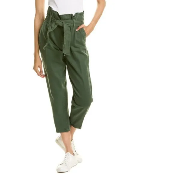NWOT  Blank NYC Secret Garden High Waist Paper Bag Jean GREEN