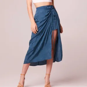 NWT Band of the Free | Celene Deep Teal Layered Midi Skirt L