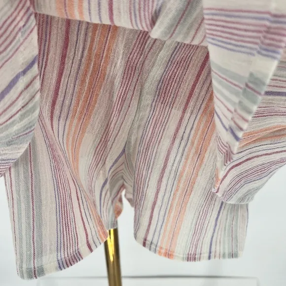 NWT BCBGeneration Smocked High Waisted Multi Stripe Skort