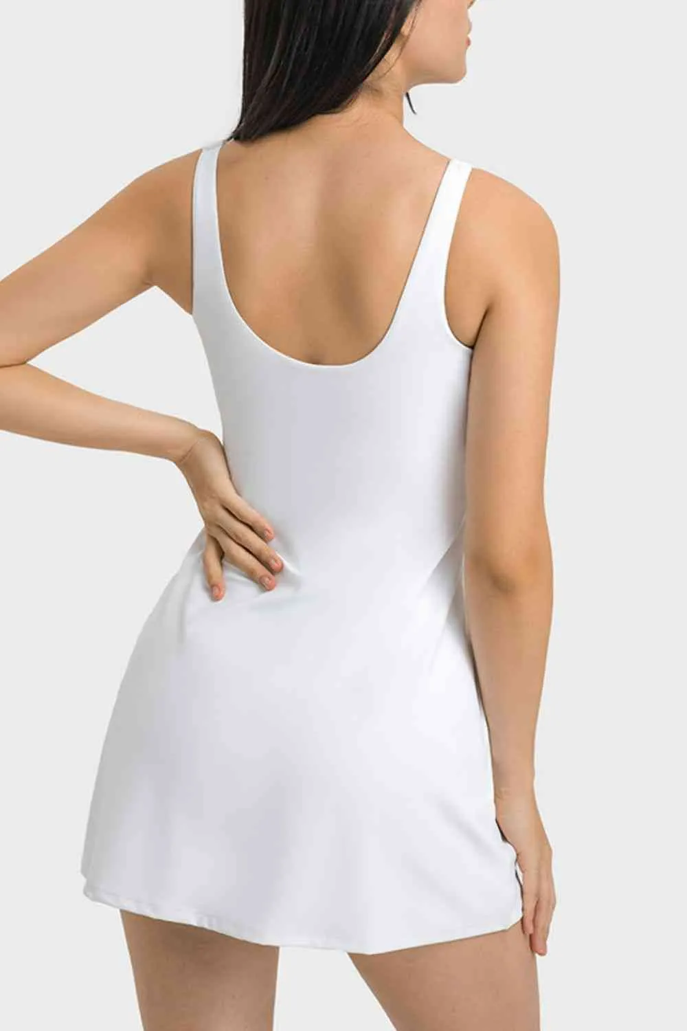 Oliver Square Neck Sports Tank Dress with Full Coverage Bottoms