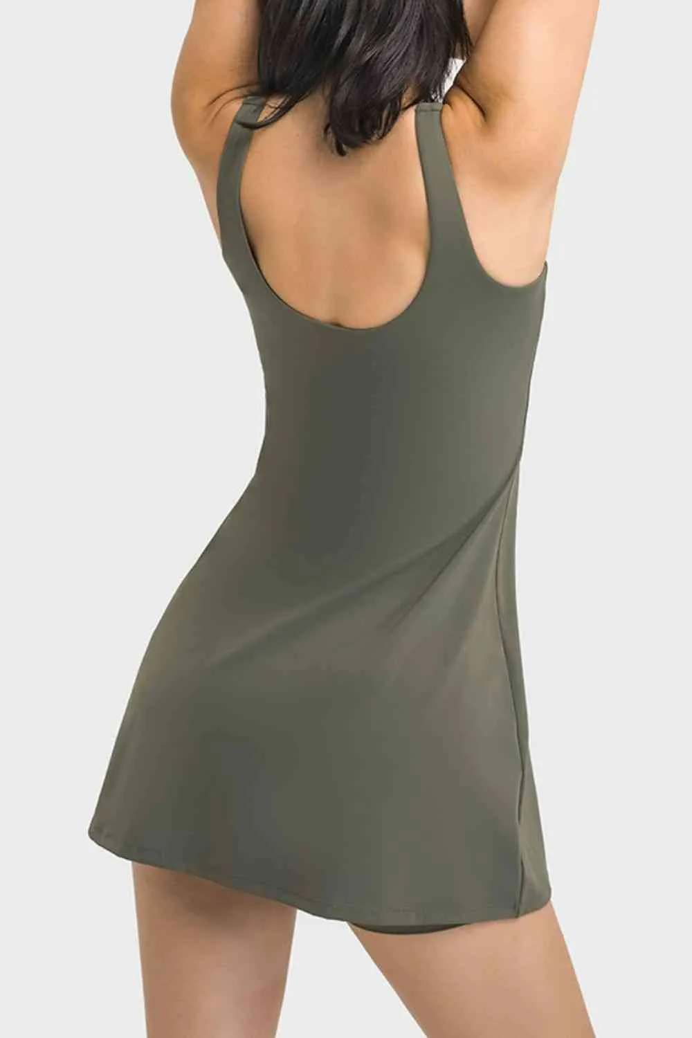 Oliver Square Neck Sports Tank Dress with Full Coverage Bottoms