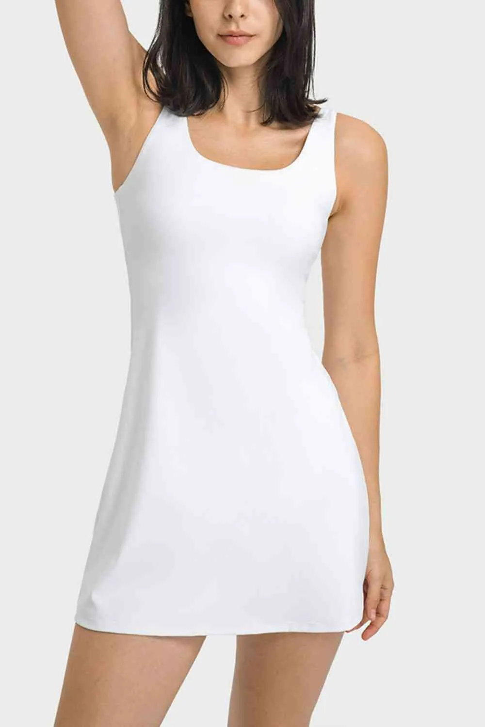 Oliver Square Neck Sports Tank Dress with Full Coverage Bottoms