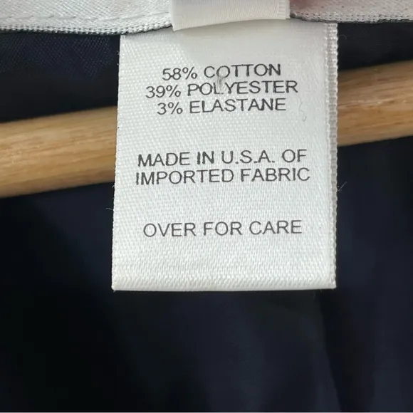 Oscar de la Renta Single Button Denim Colored Blazer With White Stitching 14